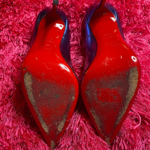 Christian Louboutin 37.5 ombré blue & fuchsia pink - Picture 6 of 8